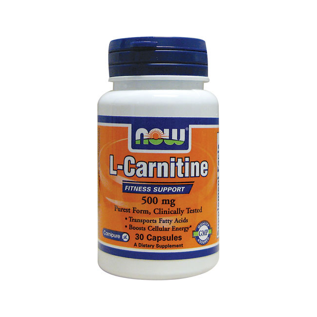 NOW Brand L-Carnitine 500mg 30 Capsules