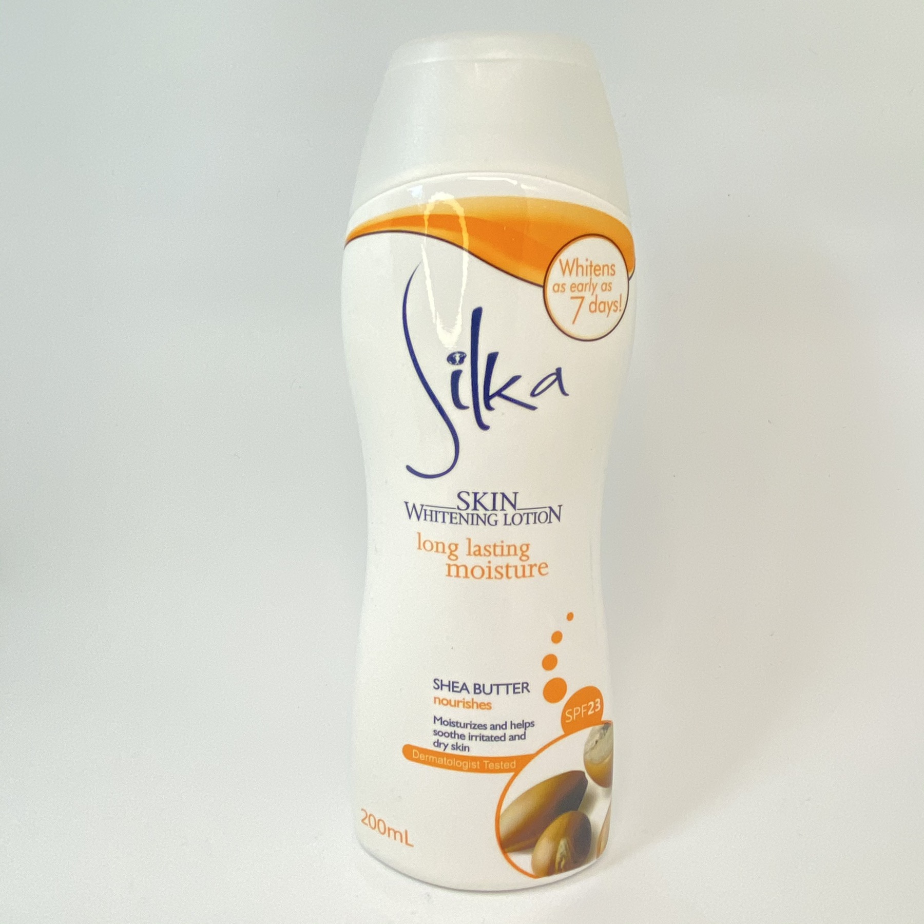 SILKA SKIN WHITENING LOTION w/ SHEA BUTTER 200ml (SPF 23)