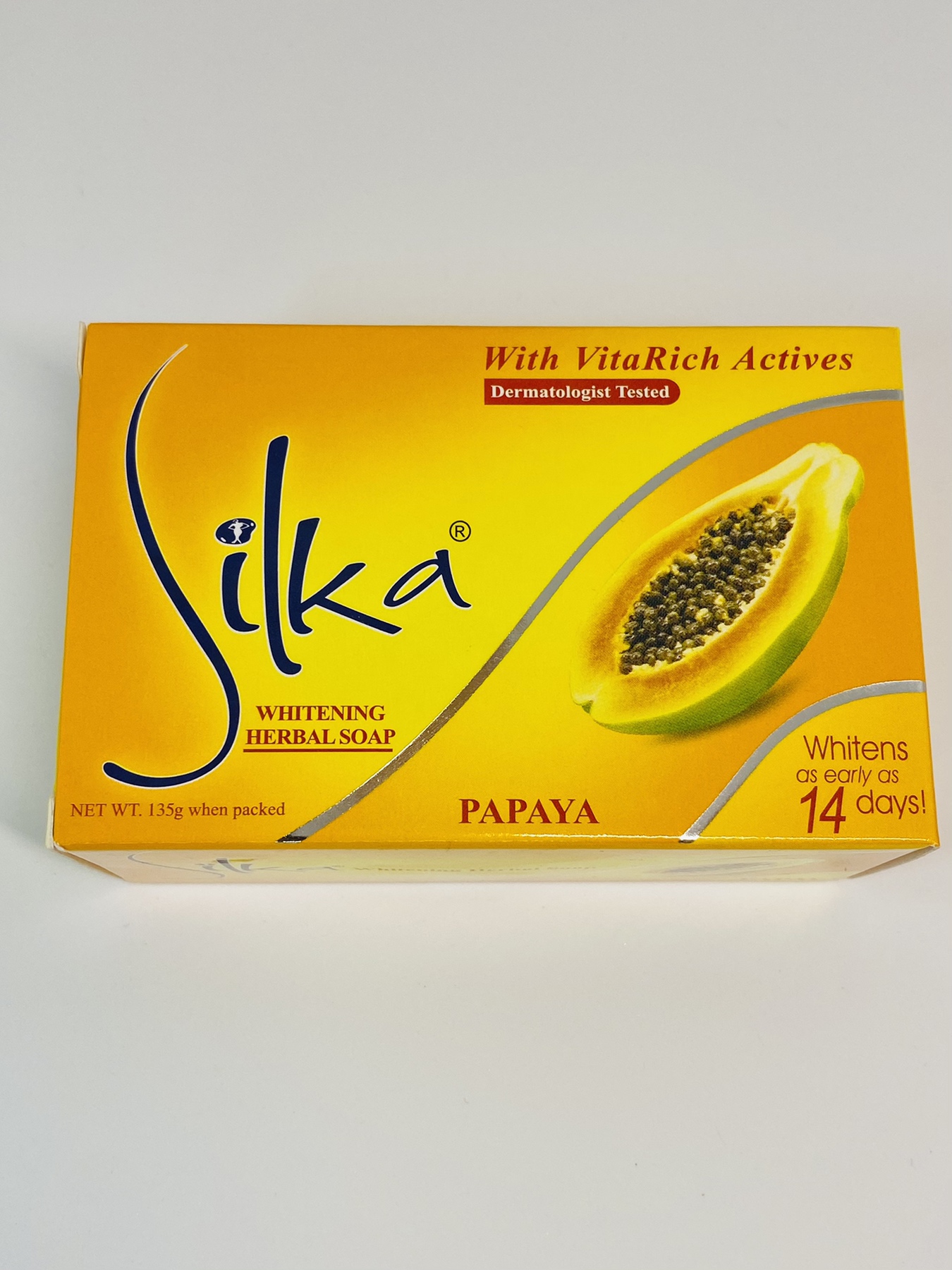 SILKA WHITENING HERBAL WITH PAPAYA SOAP 135g