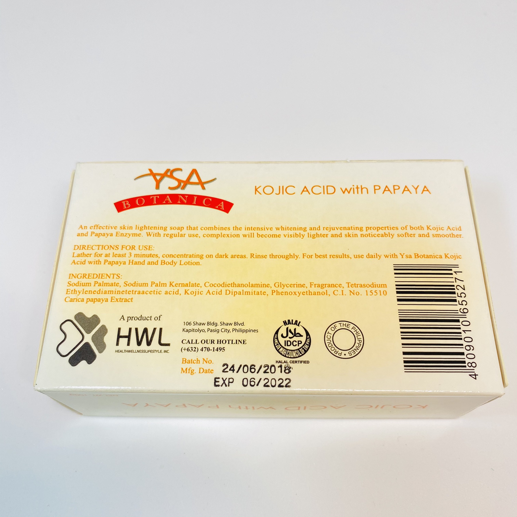 WHITENING SOAP WITH PAPAYA AND KOJIC ACID BY YSA BOTANICA 100g - Image 3